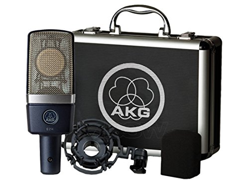AKG Microfone C214 para gravação de instrumentos acústicos em estúdio e palco