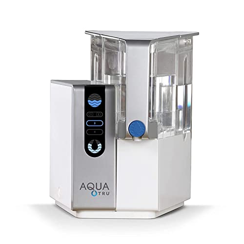  AQUA TRU AquaTru - Sistema de purificação de filtragem de água de bancada com tecnologia exclusiva de osmose reversa ultra de 4 estágios (sem encanamento ou instalação necessária) | Livre de BPA...