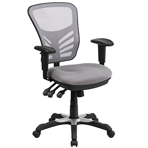 Flash Furniture Cadeira de malha cinza nas costas
