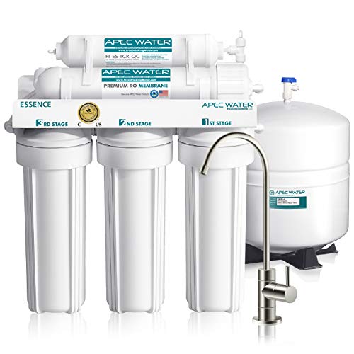 APEC Water Systems ROES-50 Essence Series Top Tier 5-Stage Certified Ultra Safe Osmose Reversa Sistema de Filtro de Água Potável