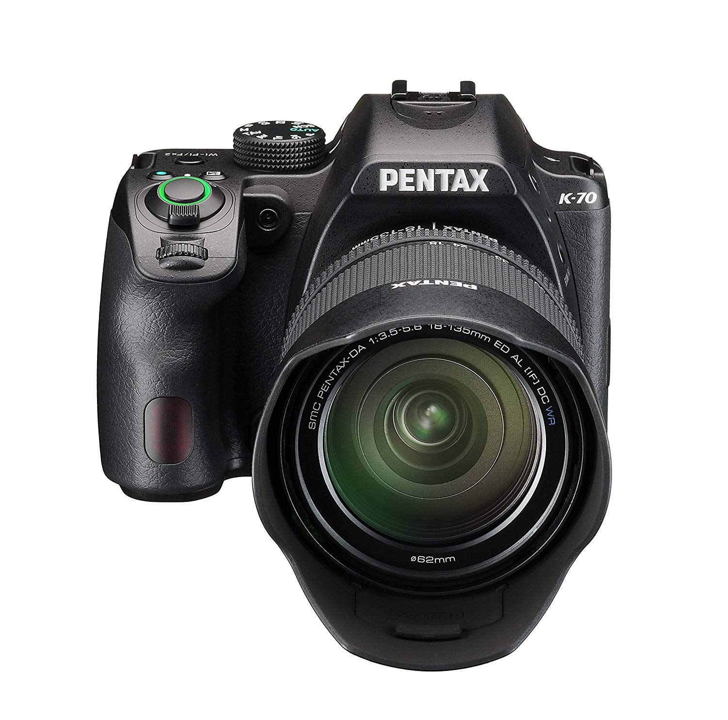 Pentax Câmera DSLR K-70 selada contra intempéries com lente de 18-135 mm (preta)