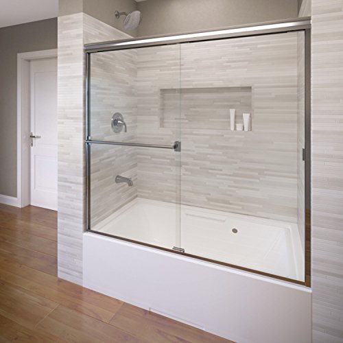 Basco Shower Door Porta do chuveiro A0043-60CLSV Banheira deslizante clássica Porta do chuveiro cromada