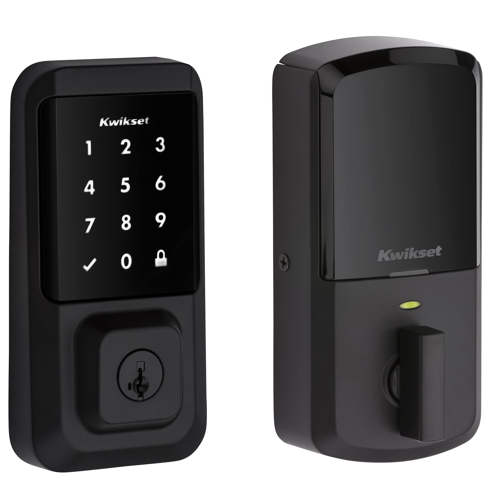 Kwikset 99390-001 Halo Wi-Fi Smart Lock Entrada sem chave Fechadura eletrônica com tela sensível ao toque com SmartKey Security