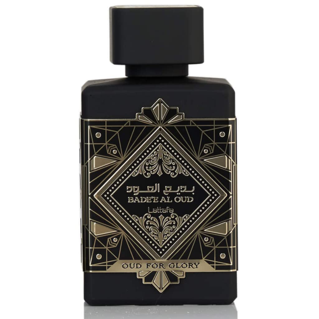 Lattafa Perfumes Bade'e Al Oud for Glory EDP - Eau de Parfum 100ML (3.4oz) | Alquimia Oriental | Perfume de nicho que abre com notas picantes sobre notas de base de agarwood e patchouli