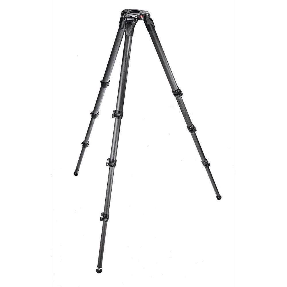 Manfrotto 536 Carbon Fiber 3-Stage Video Tripod with 75/100mm Bowl - Black