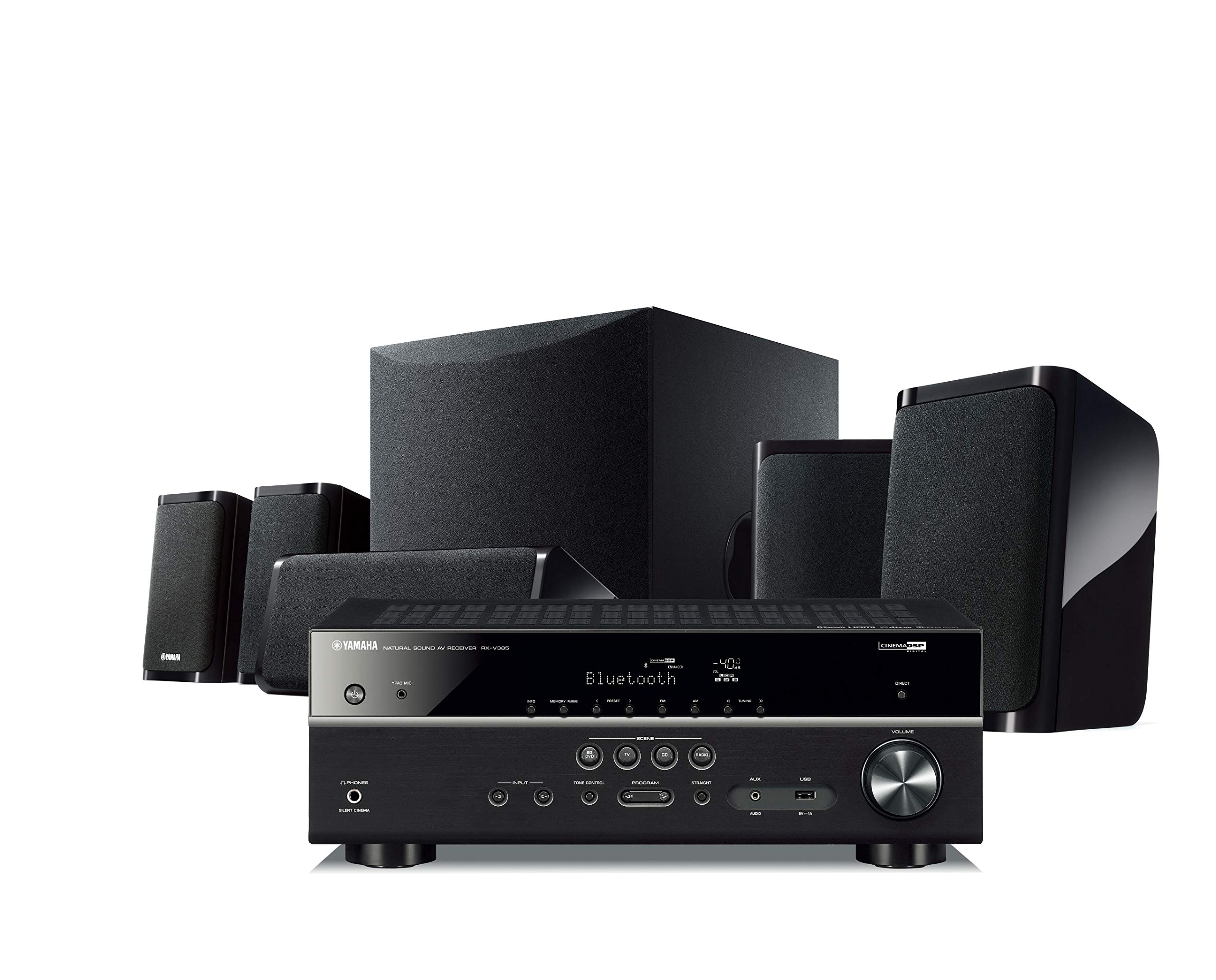 Yamaha Audio Sistema de home theater YHT-4950U 4K Ultra HD 5.1 canais com Bluetooth