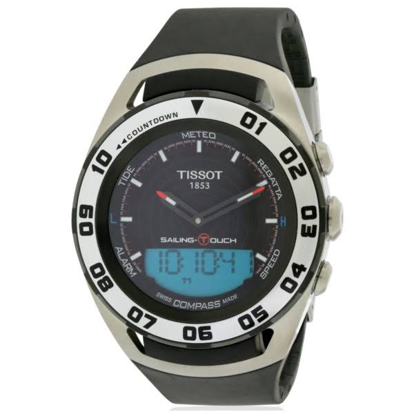 Tissot Relógio multifuncional Sailing-Touch masculino com pulseira de borracha T056.420.27.051.01