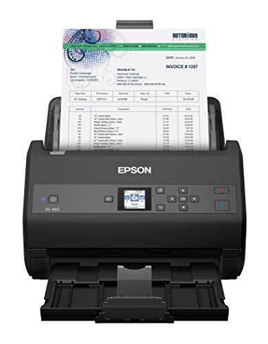 Epson Scanner de documentos duplex colorido de alta velocidade Workforce ES-865 com driver Twain