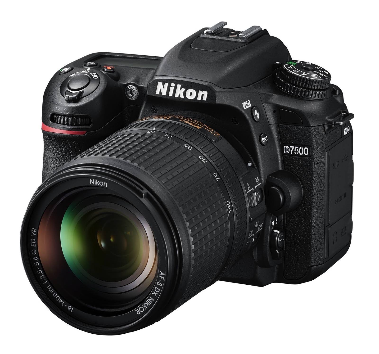 Nikon D7500 SLR digital de formato DX com lente VR de 18-140 mm