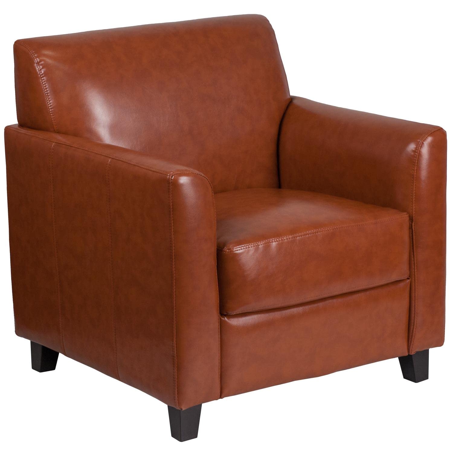 Flash Furniture Cadeira Macia em Couro Cognac Série Diplomat HERCULES