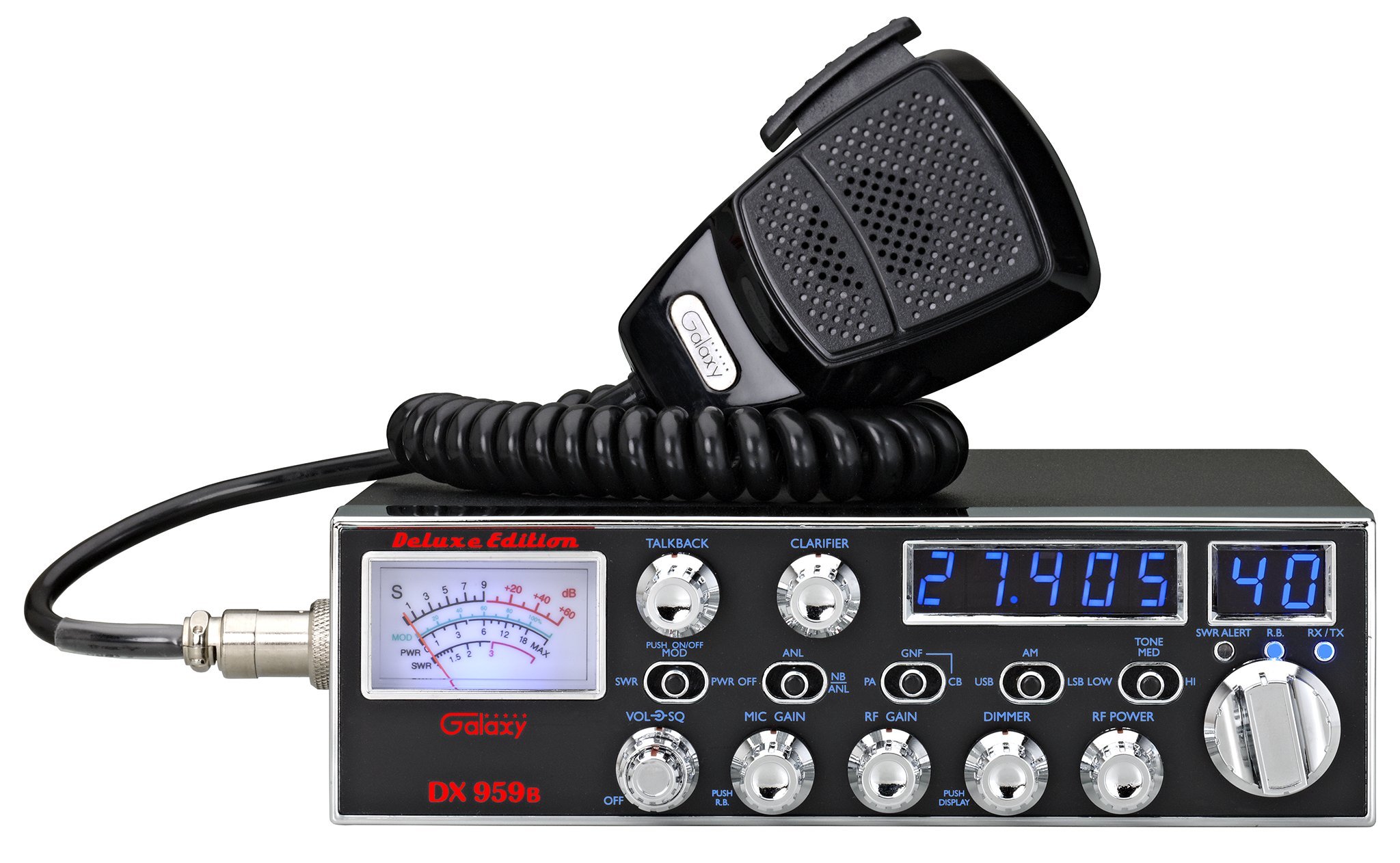 Galaxy Audio DX-959 40 canais AM/SSB Rádio CB móvel com contador de frequência