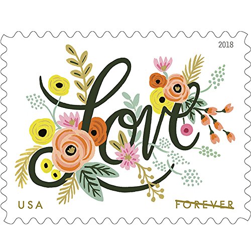 USPS O amor floresce selos postais de primeira classe para sempre amor de casamento 20 selos