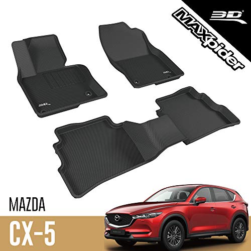 3D MAXpider Conjunto completo de tapetes para todos os climas com ajuste personalizado para Mazda Select