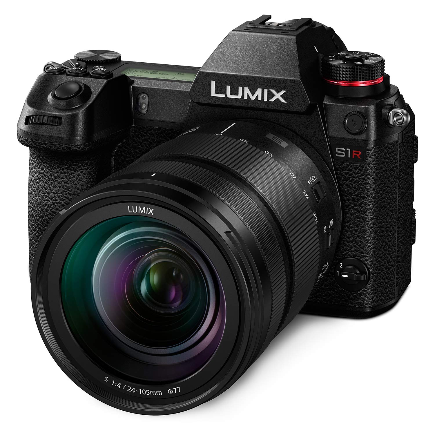 Panasonic Câmera sem espelho  LUMIX S1R com lente LUMIX S 24-105mm f / 4 OIS