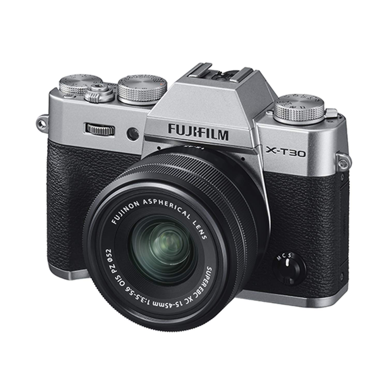 Fujifilm Câmera sem espelho  X-T30 com lente XC 15-45 mm f / 3.5-5.6 OIS PZ - prata
