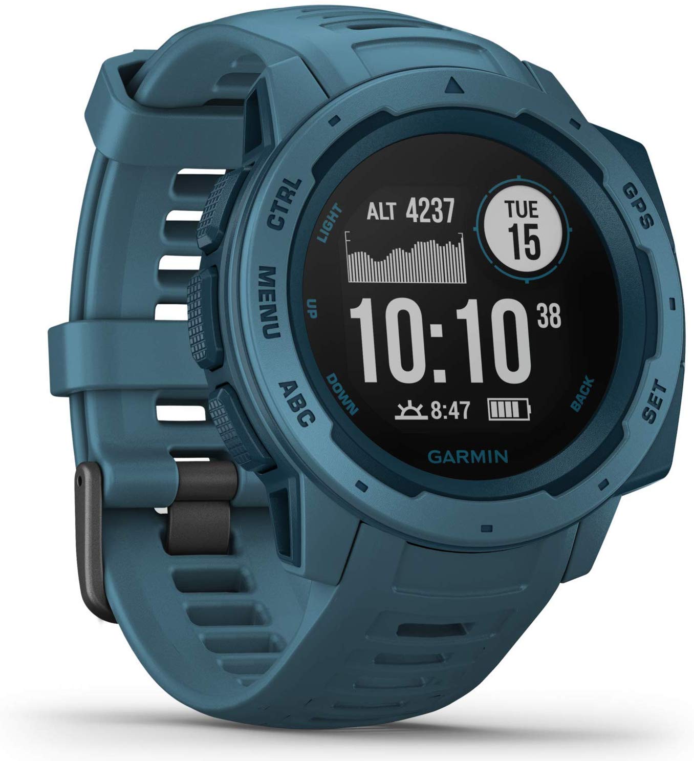 Garmin Instinct - Relógio inteligente com monitor de frequência cardíaca - Azul Lago